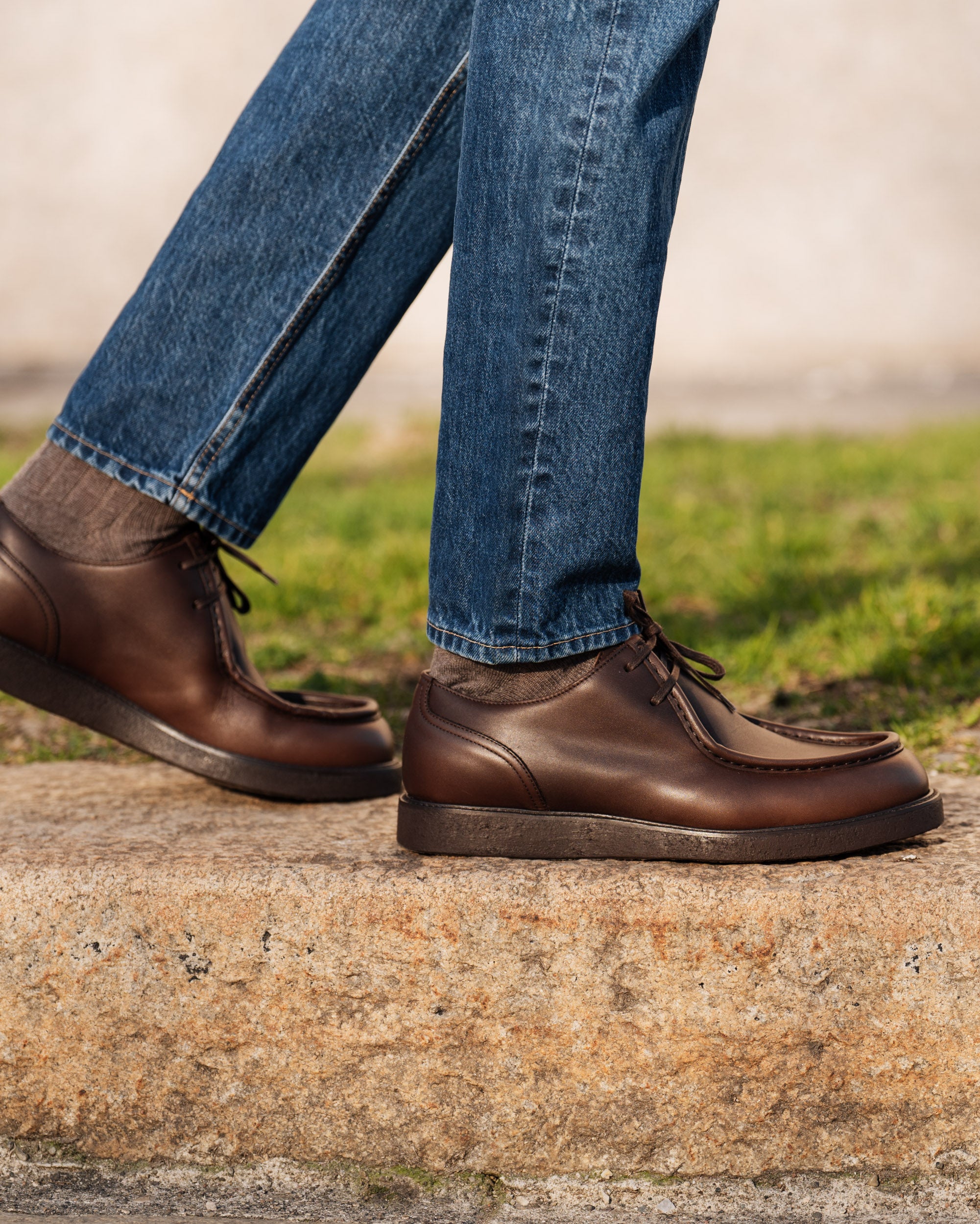 Men's stinson hi top clearance wallabee boots