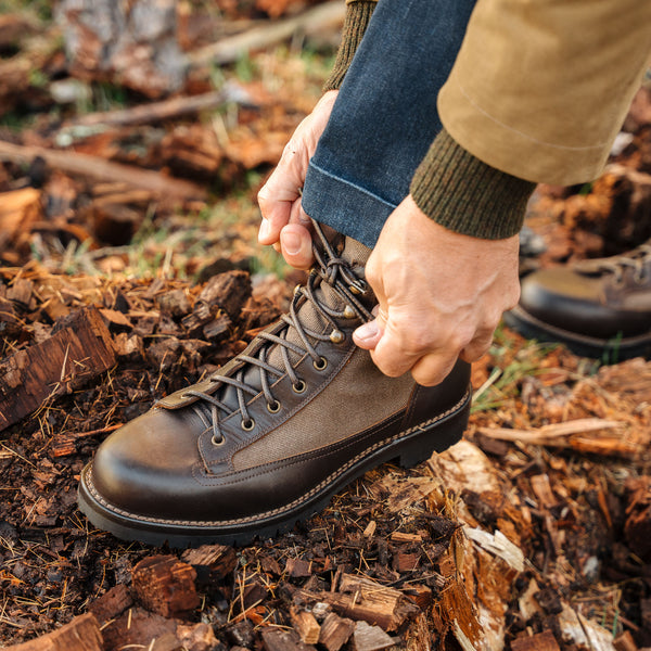 Brown leather hiking boots best sale