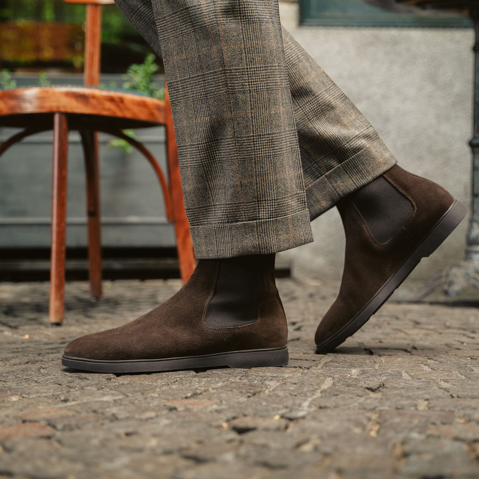 Brown suede chelsea boots fashion mens