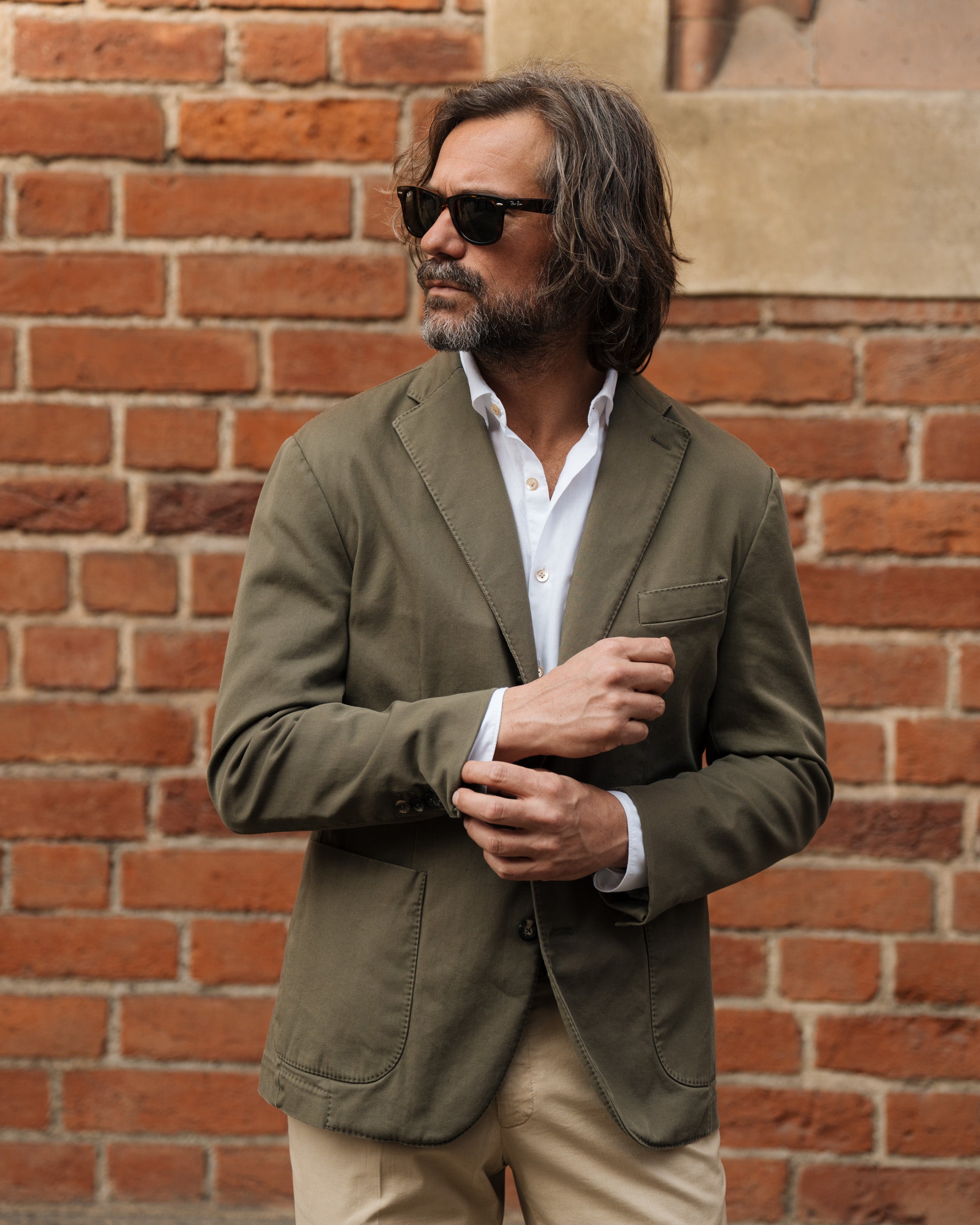 Olive green deals linen blazer