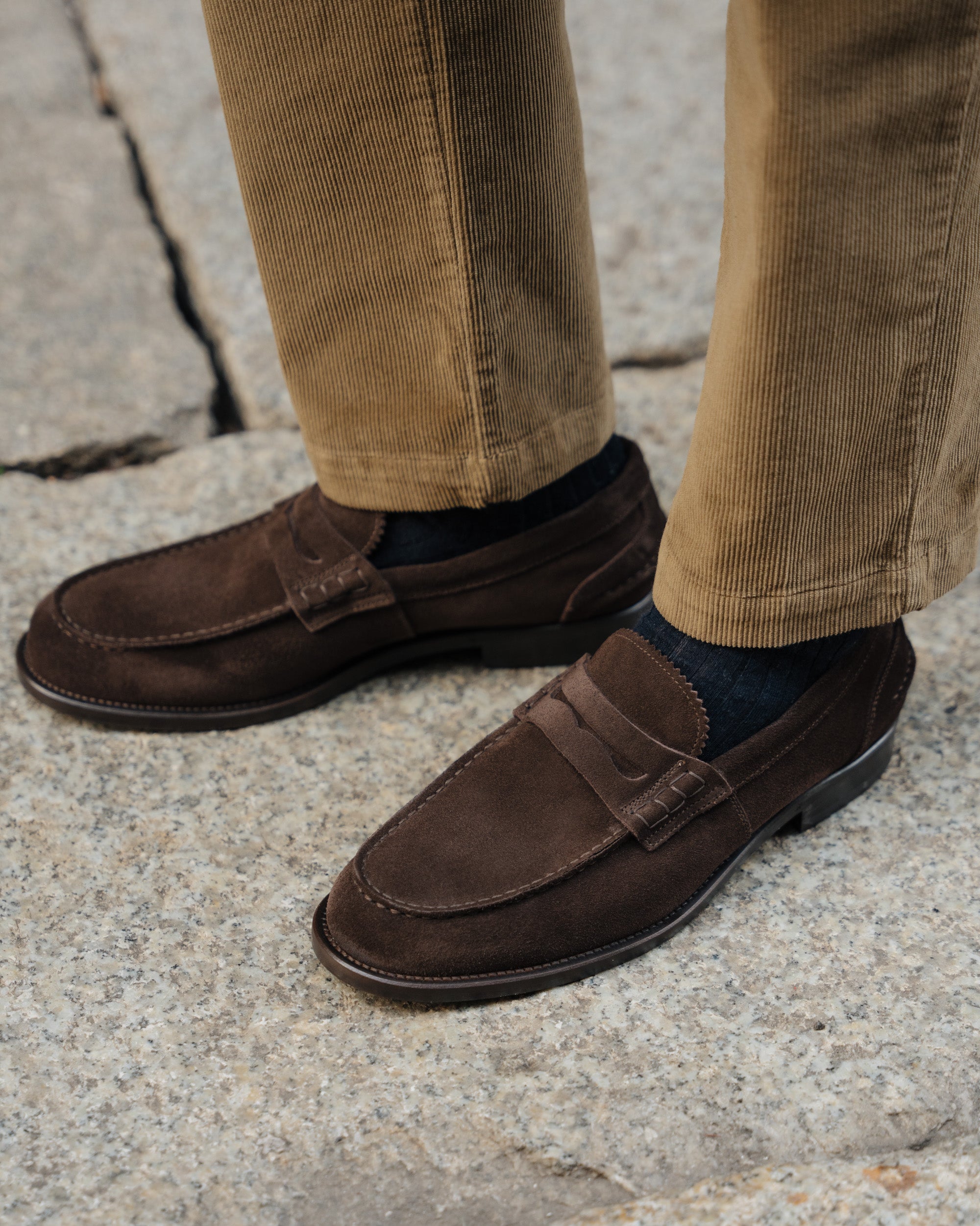 Suede penny loafers on sale