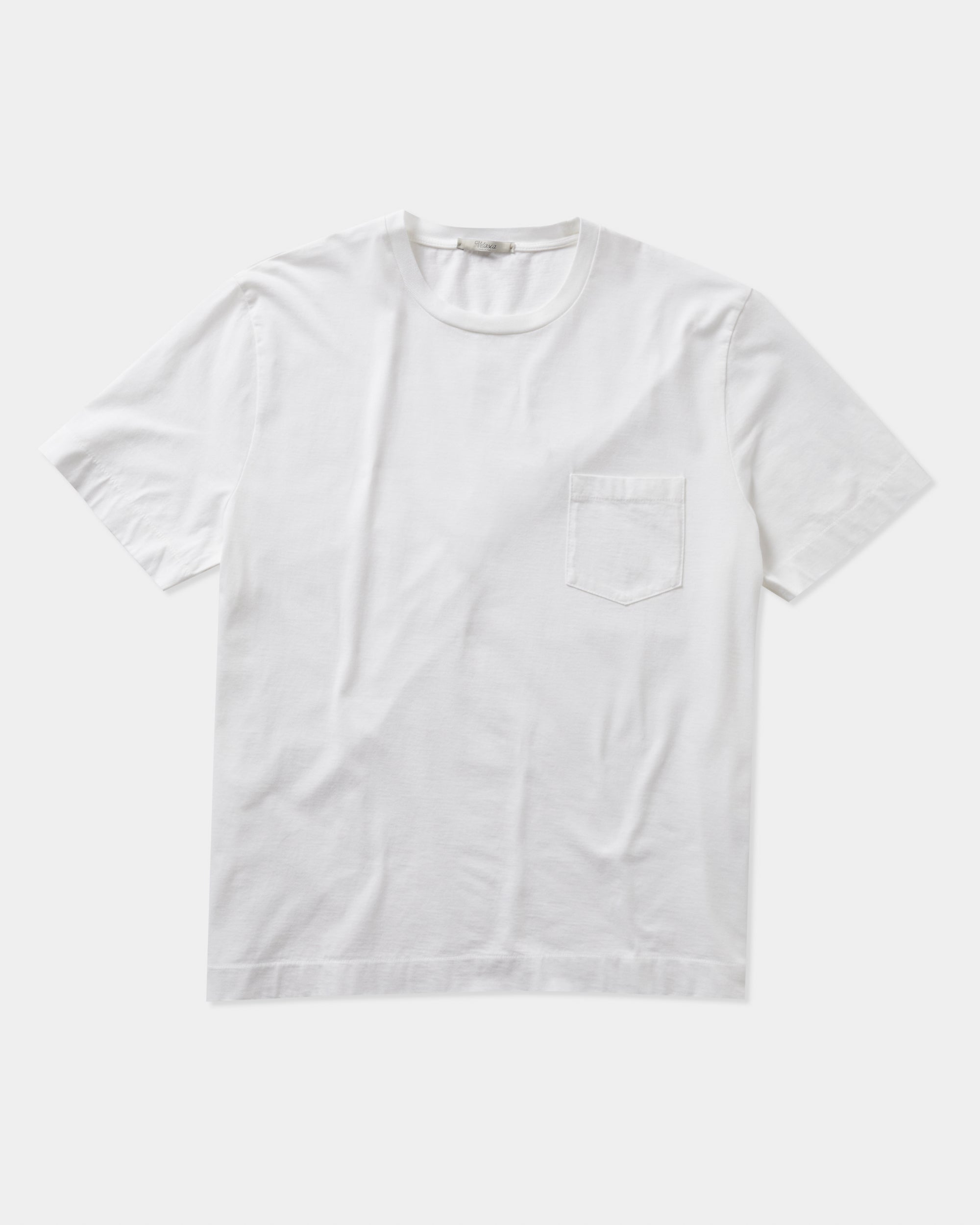 Plain white pocket tee best sale