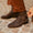 Our natural color calf leather Armiro monk strap boots - Wear picture 3
