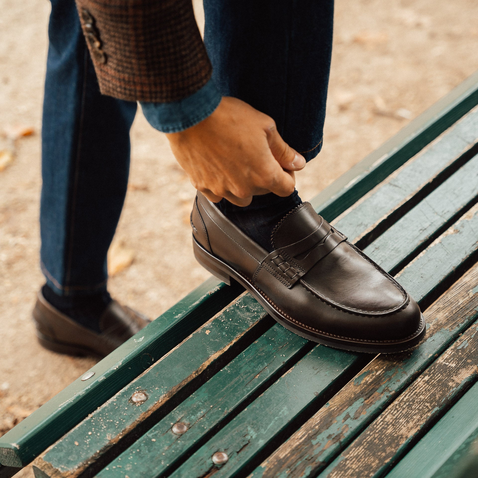 Weltline Penny Loafers - Black Calf