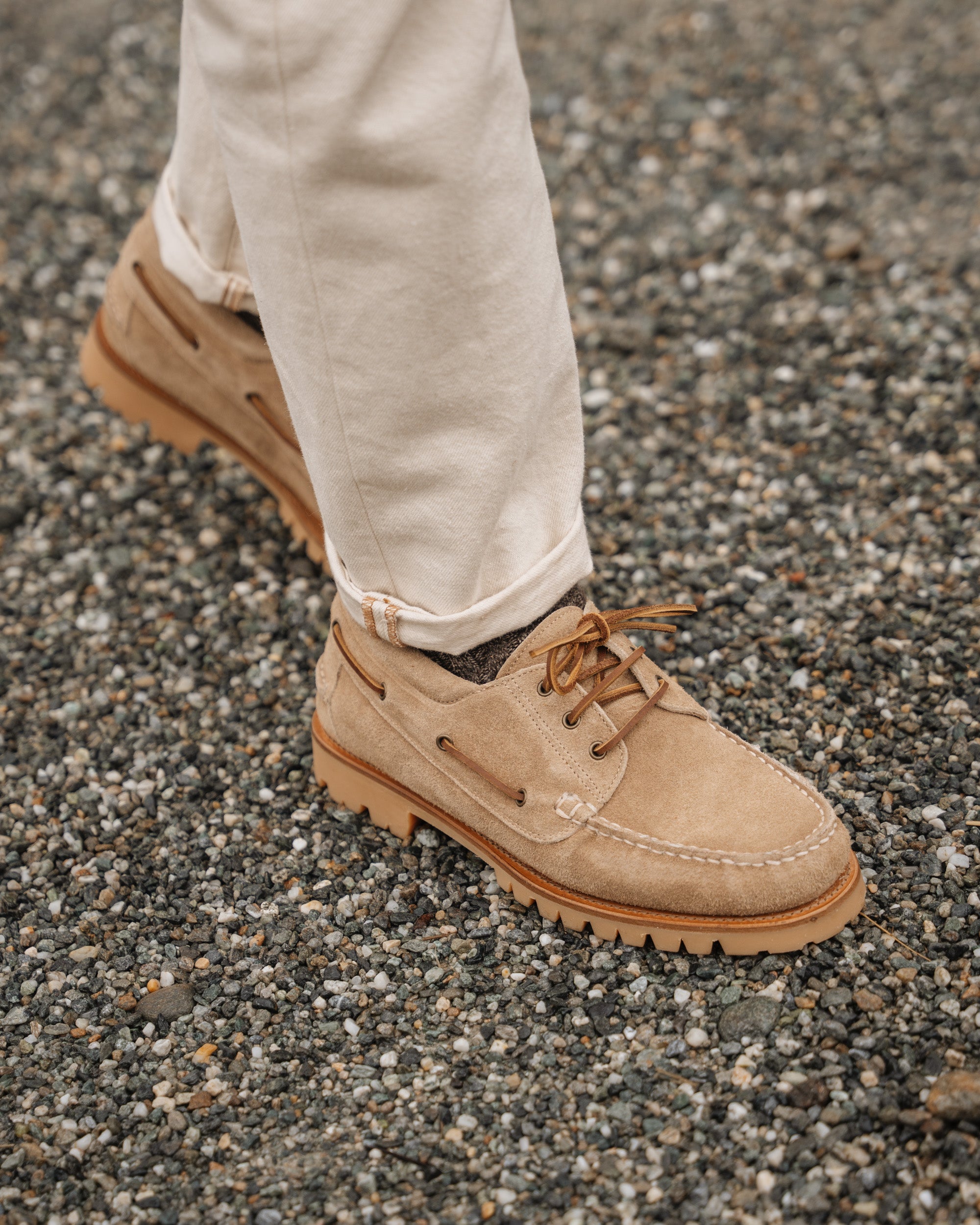 Beige boat shoes online