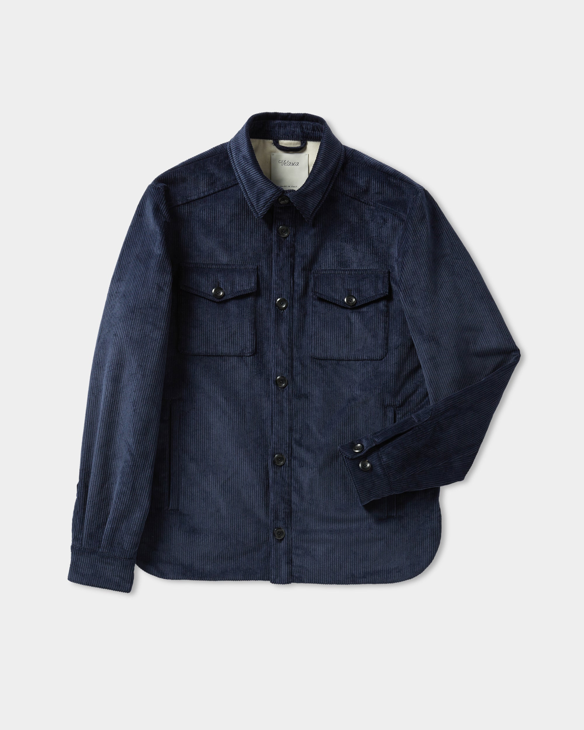 Velasca - Overshirt Jacket Male - Bosa - Blue - 100% Cotton Corduroy