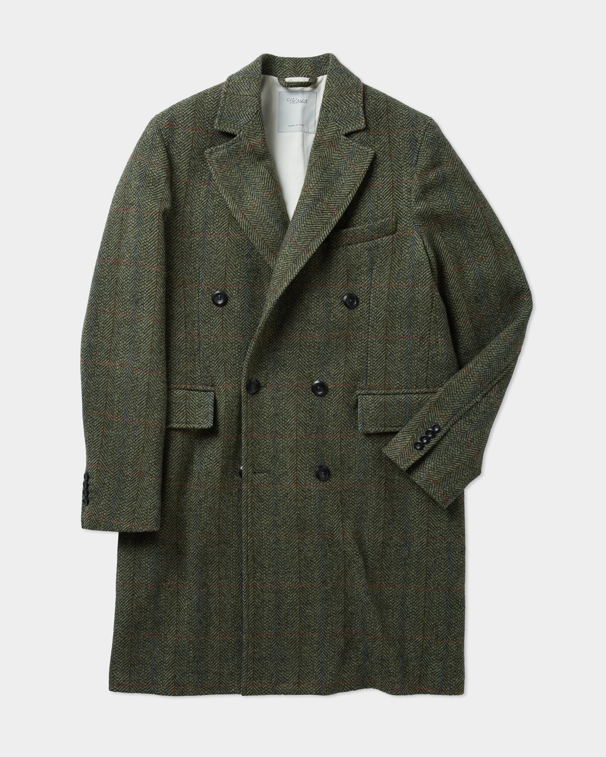 Tweed double 2024 breasted coat